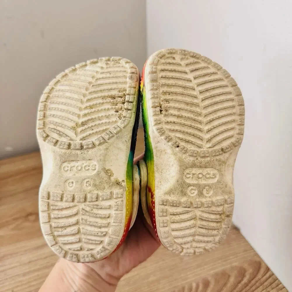 Crocs Rainbow Tie Dye Toddler Clogs Kids Size 5